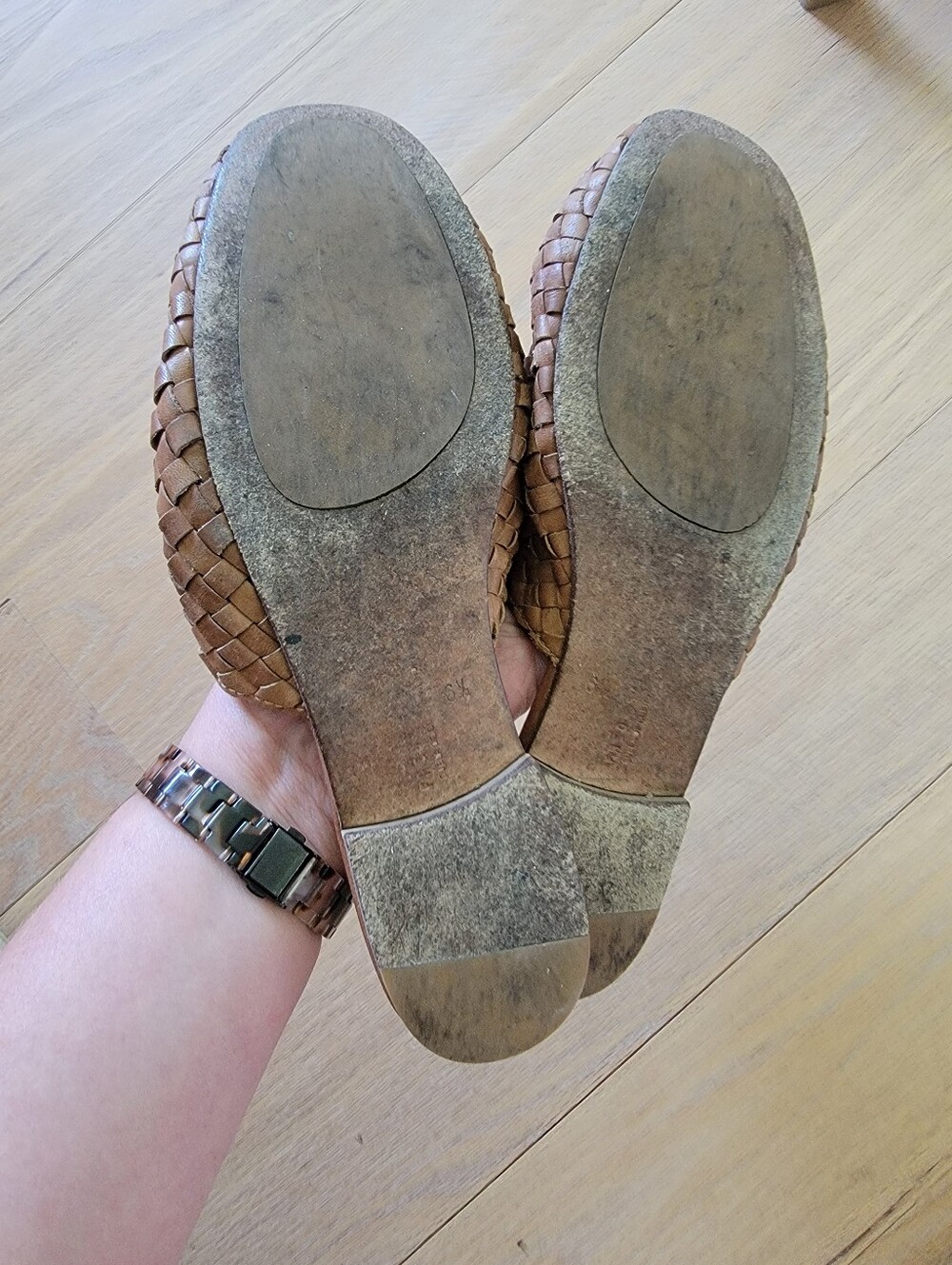 Freda Salvador Woven Slip-On Mules in Brown 6.5 - Picture 4 of 4